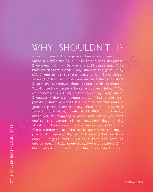 It's Called Maximalism, Babe (Colorful Version)