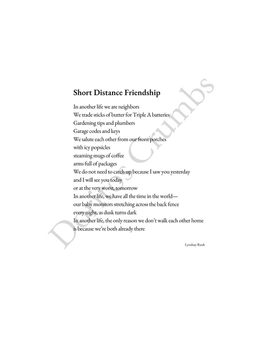 Short Distance Friendship